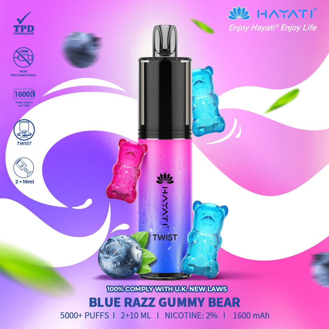Hayati Twist 5000 (Box of 10) | 25+ Flavours | 11.99 only