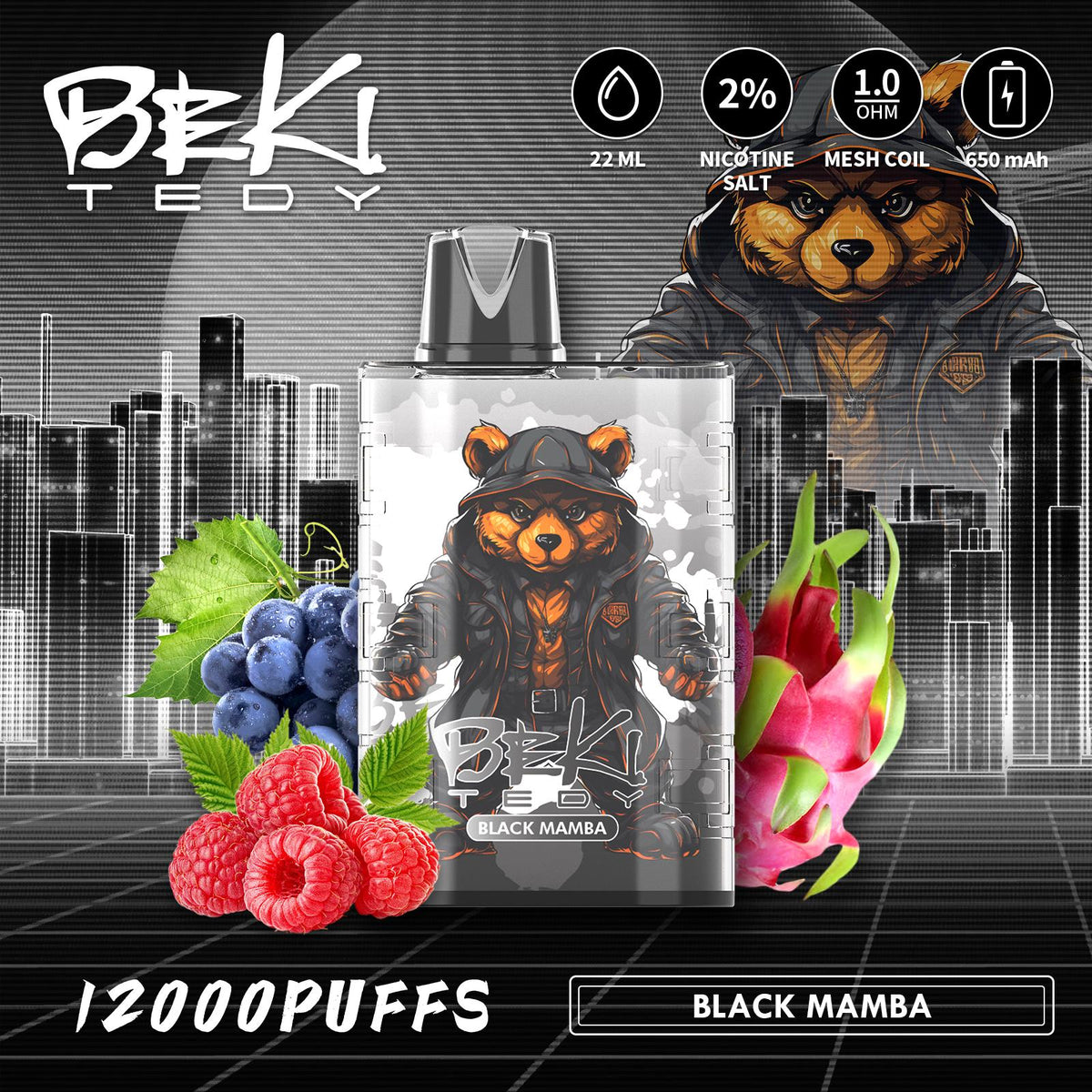 elfbar nachfüll pod läuft aus Monster Flavored Vape Beki - Monster - 10,000 Puffs main image 1