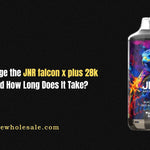 Comment charger le JNR falcon x plus 28k correctement et combien de temps cela prend-il ?