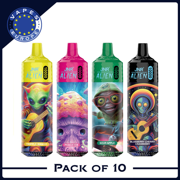 JNR Alien 10000 (Bote De 10) | 40+ Saveurs | 99,99 JNR Alien 10000 (Bote De 10) | 40+ Saveurs | 99,99